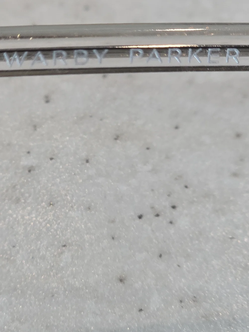 Warby Parker Percey Eyeglasses Clear Crystal Blue Round Frames Made in Italy